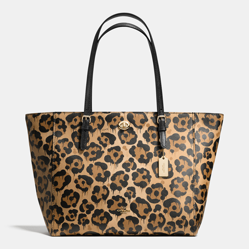 Turnlock Tote In Wild Beast Print Leather | Coach Outlet Canada